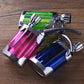 Set of colorful mini hookah pipes with filter bases and curved metal stems
