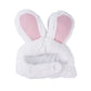 White plush rabbit-ear headwear with pink-lined ears