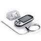 Digital probe thermometer kit with metal probe, control unit, and connected cable