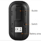 Bottom view of digital meat probe thermometer with buckle, switch, and battery area