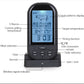 Digital meat probe thermometer with blue LCD screen showing meat and target temperature