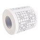 White toilet paper roll with sudoku puzzle grid wrap and hollow center