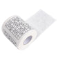 White toilet paper roll with sudoku-printed sheet and blank section
