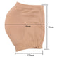 Beige heel socks, size diagram with 11 cm and 7.5 cm measurements