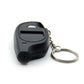 Digital tire air pressure gauge tester key fob with top buttons, black