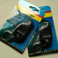 Two digital tire pressure gauge testers on card, each with keychain, black