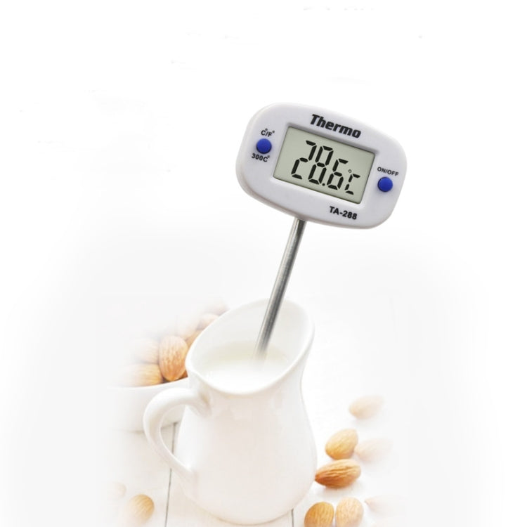 Digital food thermometer with stainless probe and LCD temperature screen