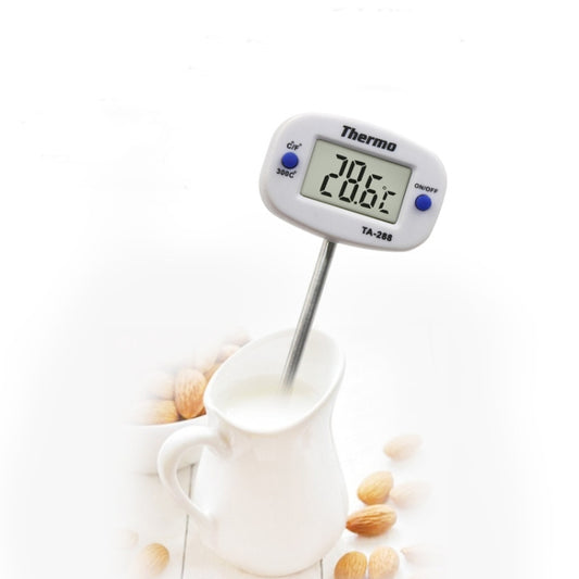 Digital food thermometer with stainless probe and LCD temperature screen