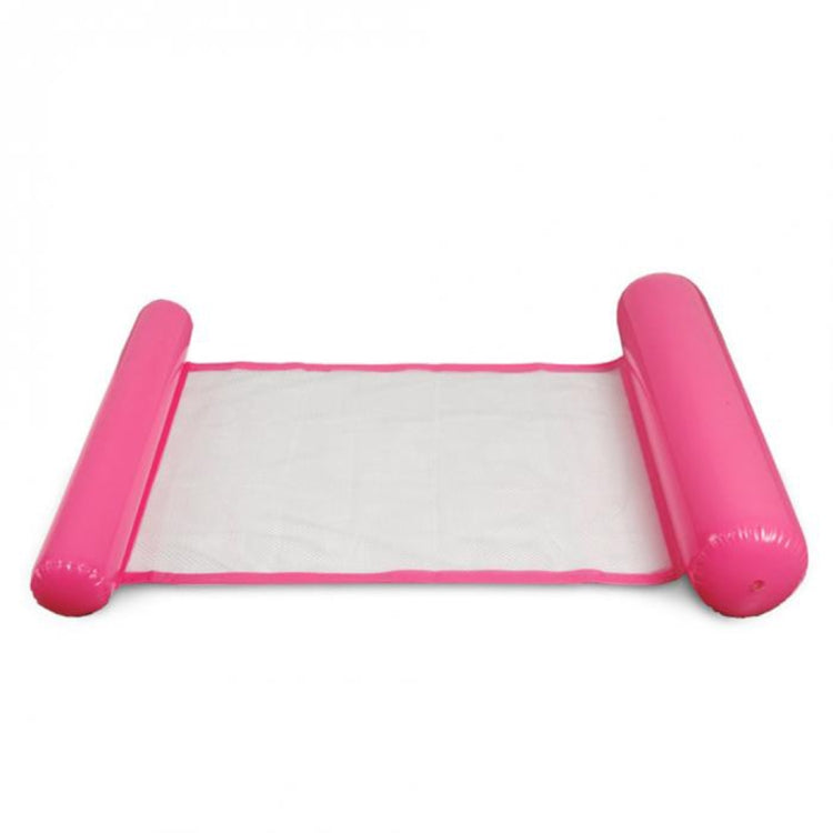 Pink backrest float hammock with mesh net, foldable design