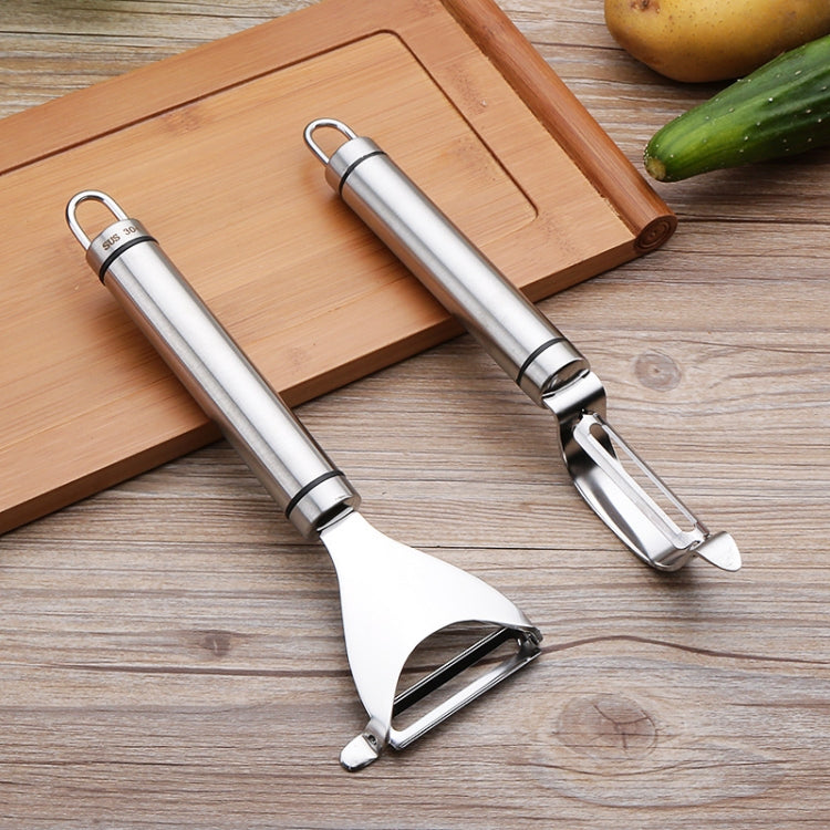 Stainless steel vegetable planer peelers set with triangular and curved blades
