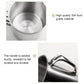 Stainless steel cup with welded loop handle and interior 304 marking