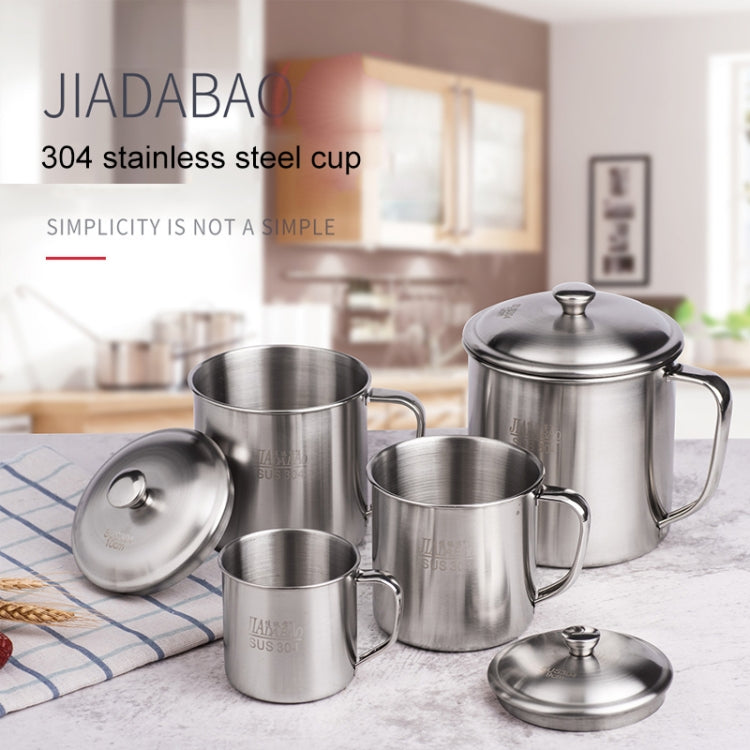 304 stainless steel cup set with lids, loop handles, and child-size cups
