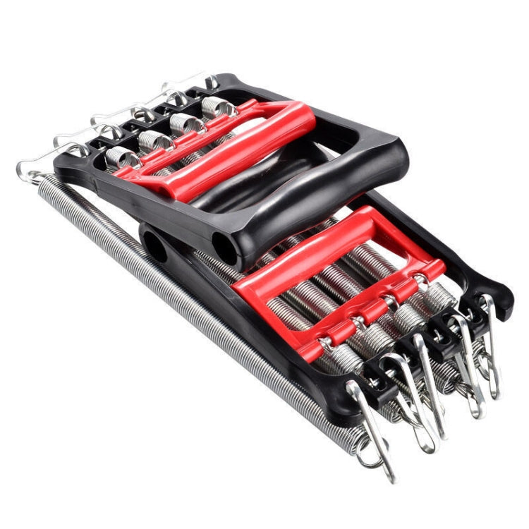 Chest expander set with black frame, red inserts, and silver spring attachments