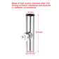316 stainless steel fishing rod seat bracket with adjustable clamp and black rubber top ring