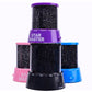 Star projection lamp set in purple, blue, and pink with cylindrical projection housings