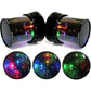 USB star projection lamps with black cylinders and circular lens color options