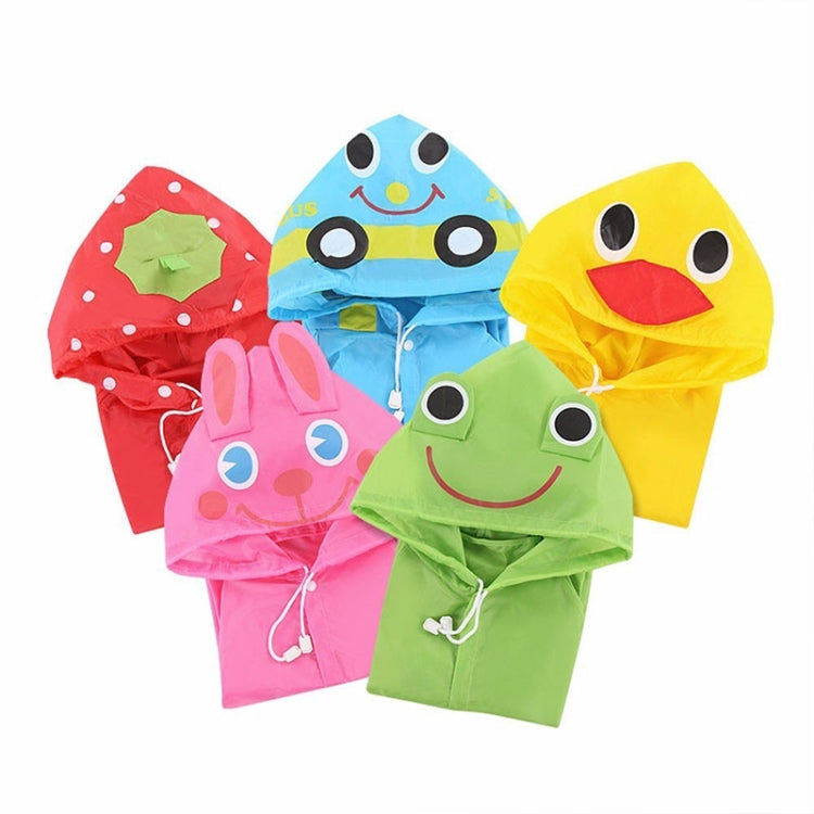 Assorted animal-hood kids waterproof rain coats in bright colors