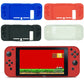 Assorted silicone Switch cases in blue, red, black, and white