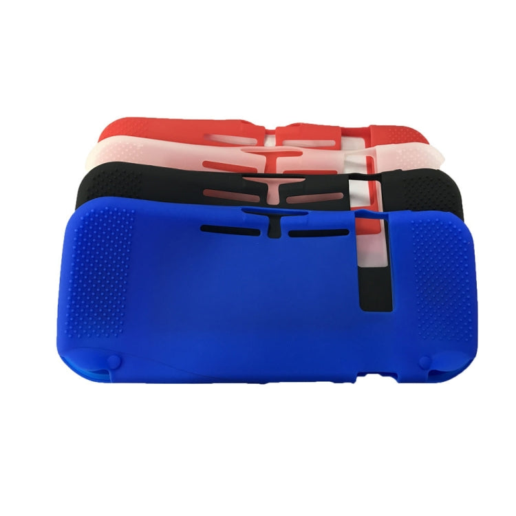Blue silicone Switch case with textured grips and screen cutout