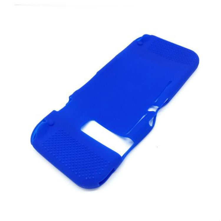 Blue silicone Switch case with textured surface and screen window cutout
