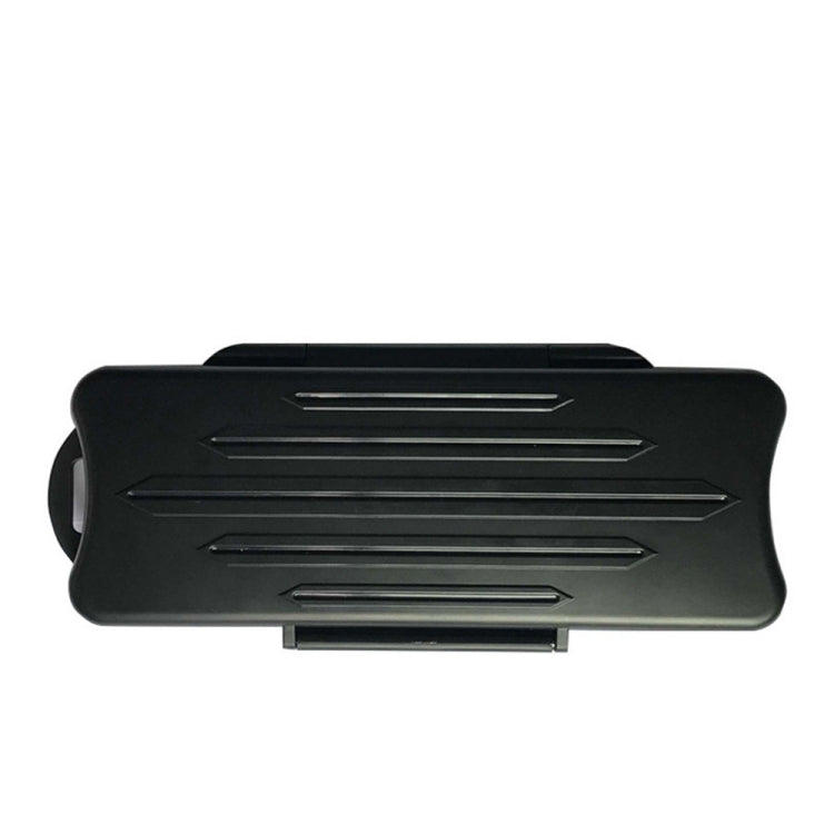Closed black waterproof game card case with raised vent-style design