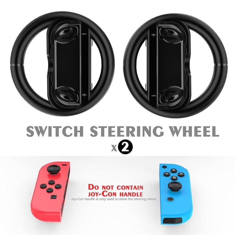 Pair of black steering wheels with inner mounting brackets for controllers