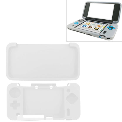 White silicone protective case for NEW 2DSLL, front shell cover with raised edges.