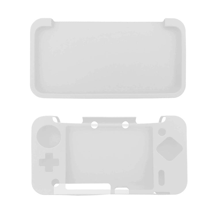 White silicone protective case for NEW 2DSLL, with cutouts on the back shell.