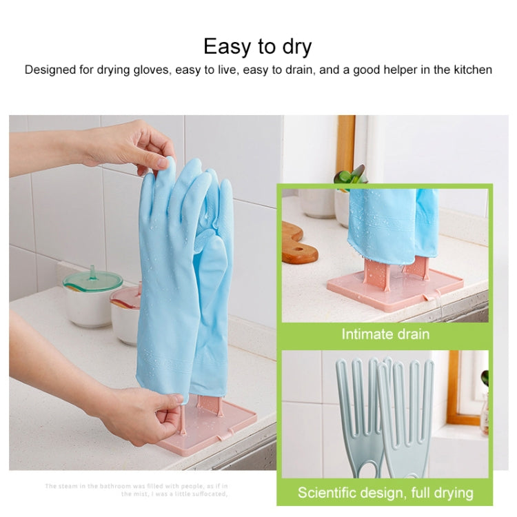 Portable glove drying rack drying gloves, standing two-post stand with tray