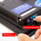 Automatic cigarette rolling machine close-up of paper slot and fixing switch