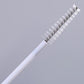 White bristle straw brush on a white handle with metal spring core