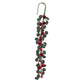 Mini rose string swing: hanging red rose vine string with green leaves