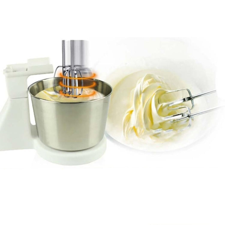 Electric hand mixer with stand, stainless bowl and beaters whipping cream