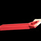 Red scraper tool with cream-colored blade insert, for removing adhesive residue