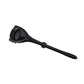 Folding long-handle back shaver with black shaving head