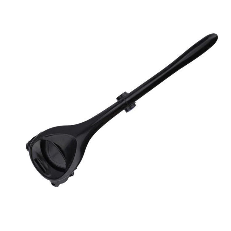 Long-handle back shaver with hinged double-cutter head, black