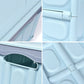 Foldable storage box detail with release clip and hinged folding joints