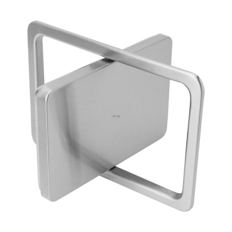Stainless steel square swing trash can lid with open hinged support