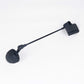 Mini bicycle rearview mirror with black base mount and extended arm, oval lens