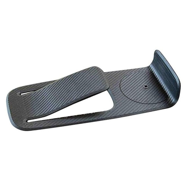 Black spring door stopper wedge with textured grip
