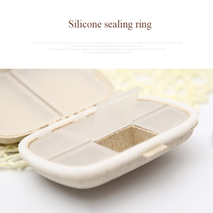 Mini straw pill storage box with silicone sealing ring around the lid