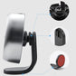 Car mini USB fan components shown: fan head, stand, and power connector