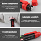 Voltage tester pen showing red battery compartment and adjustable sensitivity controls