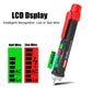 Voltage tester pen with LCD display showing live or null wire indicators