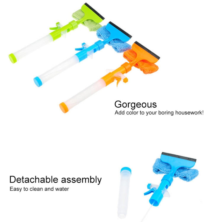 Multi-piece cleaning scraper kit with detachable spray heads and sponge pads