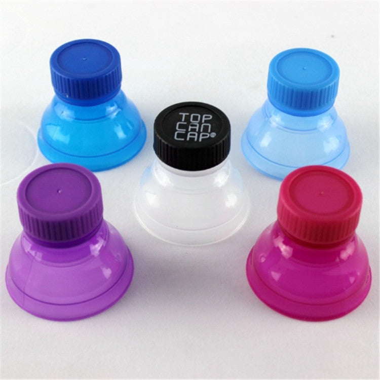Leakproof drink can cap set with multiple colored lids and one black cap