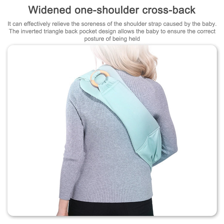 Mint green cross-back baby multifunctional strap on parent, wide one-shoulder design
