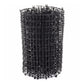 Black cylindrical wire mesh roll, tall grid fence deterrent