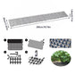 Black wire mesh barrier mat, long roll with size indicators