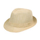 Beige woven sun visor hat with wide floppy brim